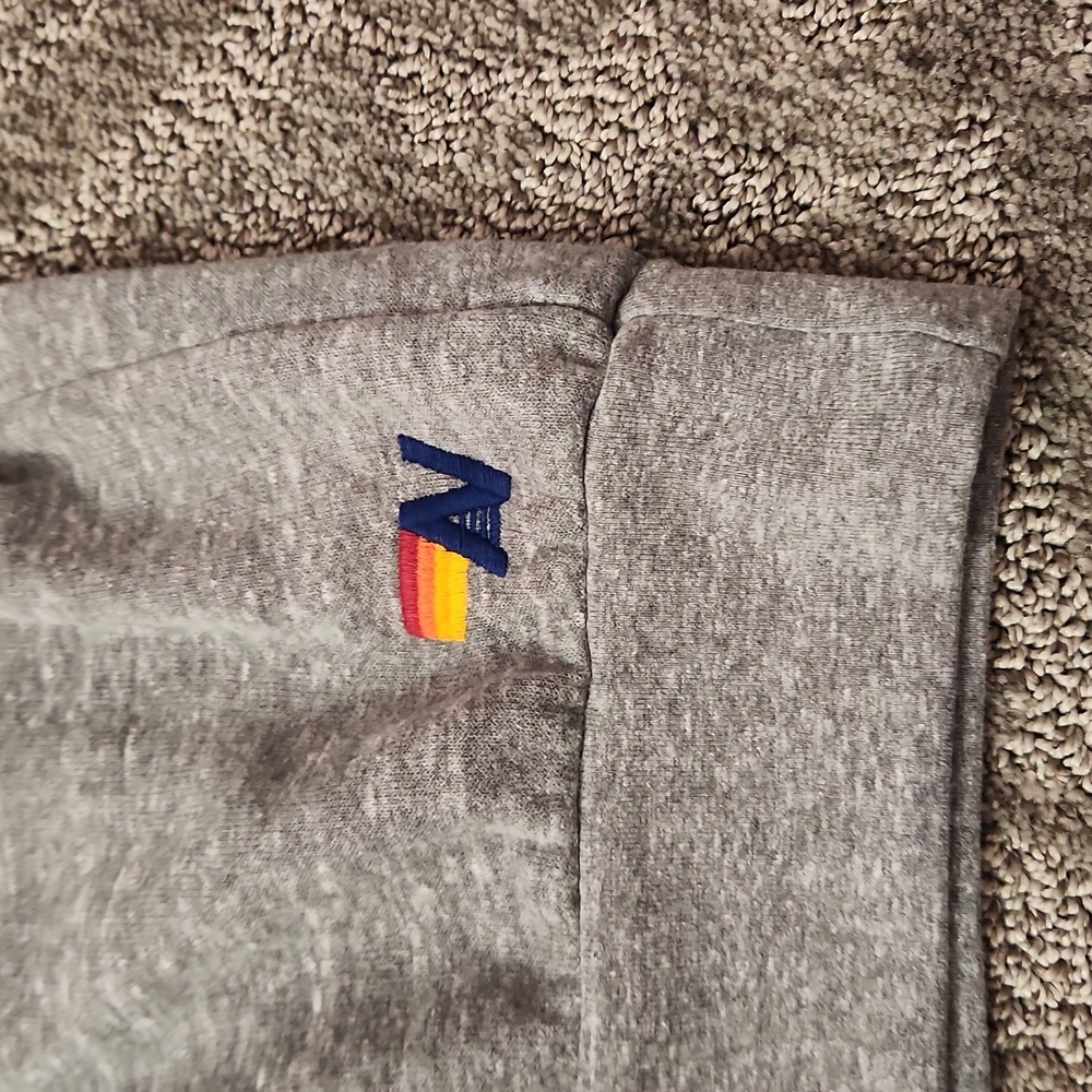 Aviator Nation Gray Sweatshirt with Yellow, Orange, Pink & Purple Stripes - Picture 5 of 6